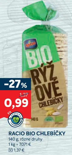 Racio Bio ryžové chlebíčky