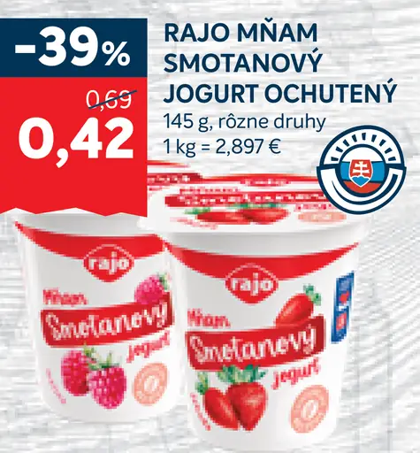 Rajo Mňam Smetanový Jogurt