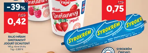 Rajo Mňam Smetanový Jogurt