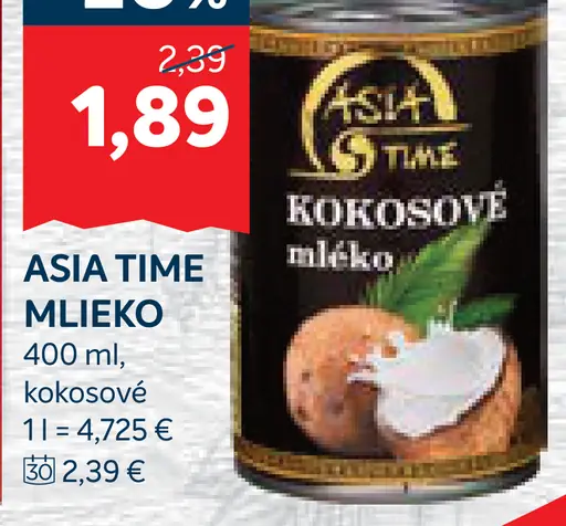 Asia Time kokosové mlieko