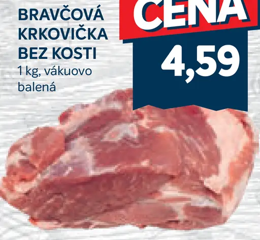 Bravčová krkovička bez kosti, plátky