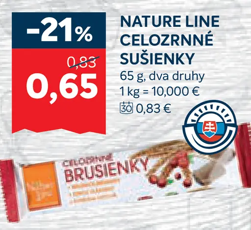 Nature Line celozrnné sušienky