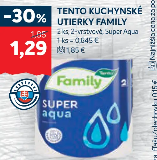 Tento Kuchynské utierky Family Super Aqua