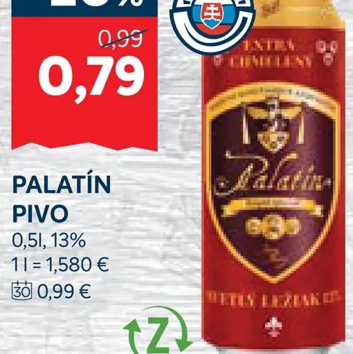Palatín pivo plechovka