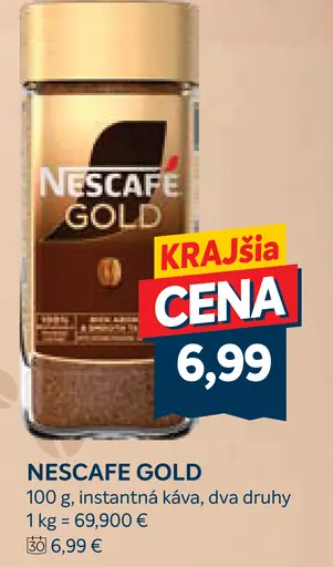 NESCAFÉ GOLD, instantná káva