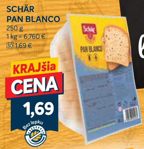 Schar Pan Blanco bezlepkový chlieb