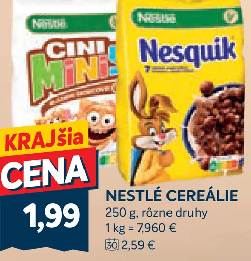 Nestlé Cini Minis / Nesquik cereálie