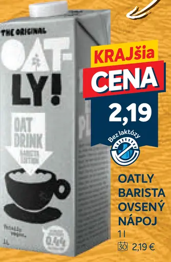 Oatly Barista Edition ovsený nápoj