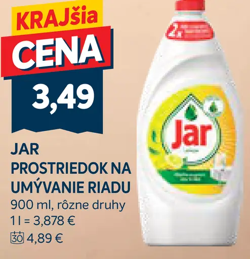 Jar prostriedok na umývanie riadu
