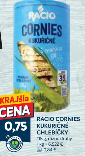 Racio Cornies kukuričné chlebíčky s ľanovým semienkom