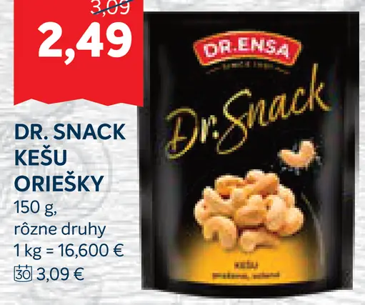 Dr. Snack kešu oriešky