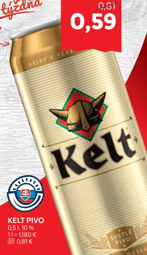 Kelt pivo plechovka
