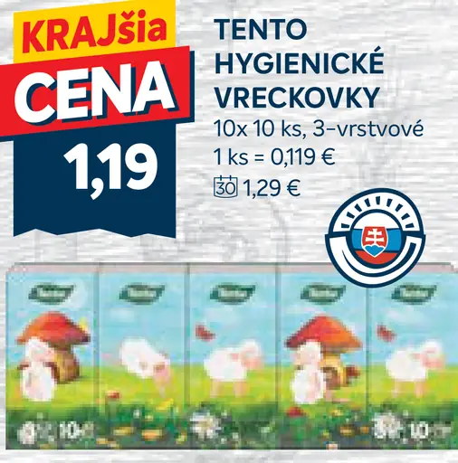 Tento hygienické vreckovky