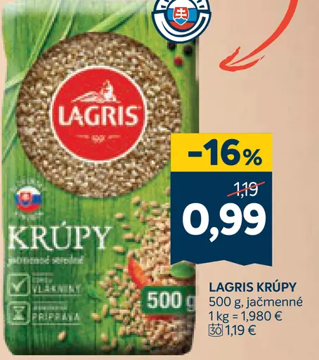 Lagris krúpy jačmenné