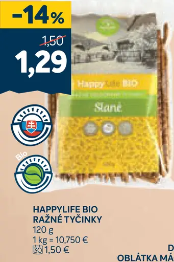 HappyLife BIO slané tyčinky