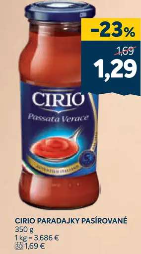 Cirio Paradajky Pasírované