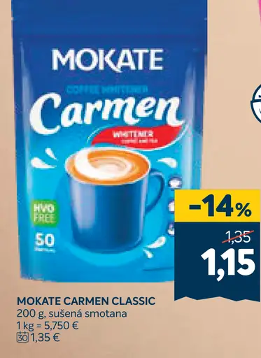 Mokate Carmen Classic sušená smotana do kávy