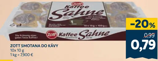 Zott Smotana do kávy