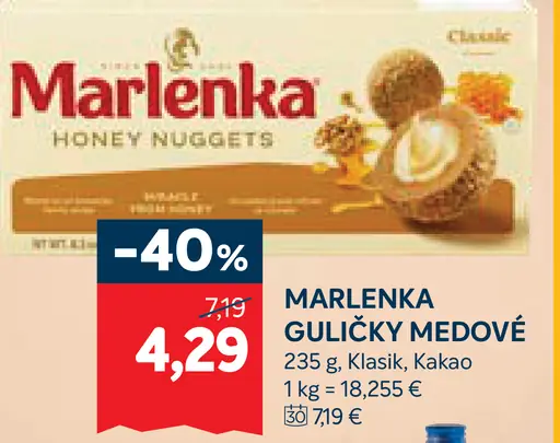 Marlenka medové guľôčky s kakaom