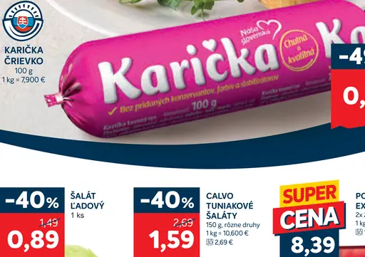 Karička črievko Tavený syr