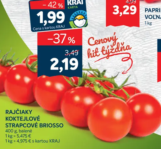 Rajčiaky koktejlové strapcové Briosso