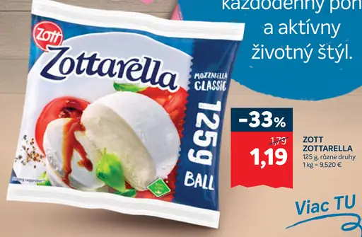 Zott Zottarella mozzarella classic ball
