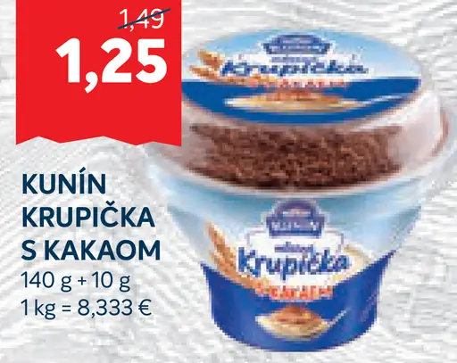 Kunín Krupička s kakaom