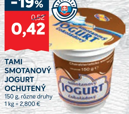 Tami smotanový jogurt ochutený