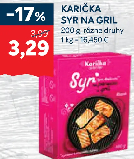 Karička syr na gril