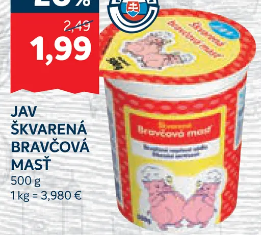 Jav škvarková bravčová masť