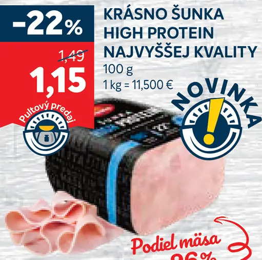 Krásno šunka High Protein najvyššej kvality
