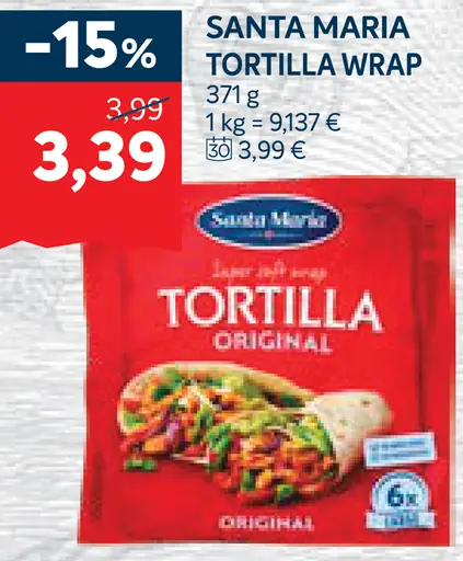 Santa Maria tortilla wrap Original