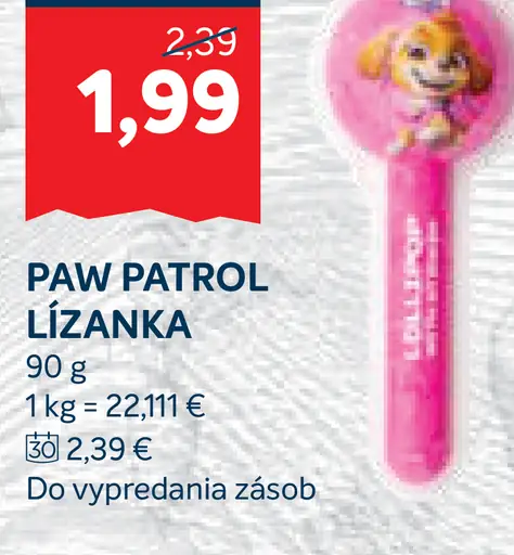 Lízanka Paw Patrol
