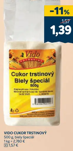 Vido cukor trstinový biely špeciál