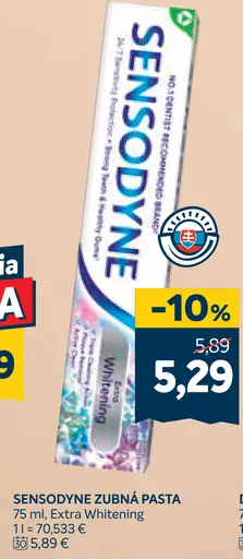 Sensodyne Zubná Pasta Extra Whitening