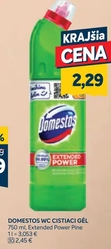Domestos WC čistiaci gél Extended Power Pine