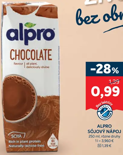 Alpro chocolate flavour sójový nápoj