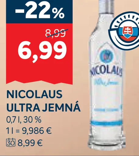 Nicolaus Ultra jemná vodka