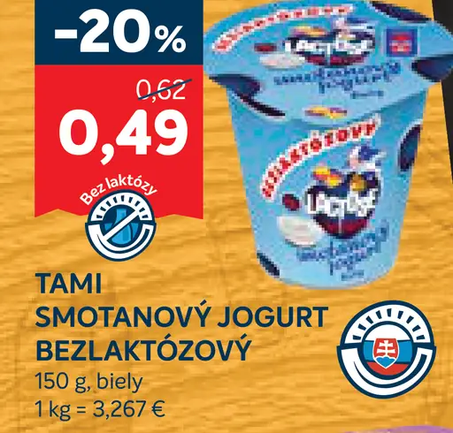 Tami smotanový jogurt biely