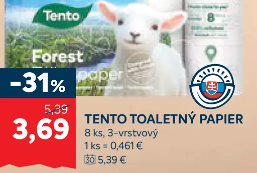 Tento toaletný papier Forest 3-vrstvový