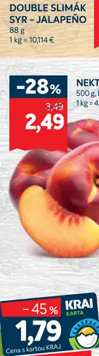Double slimák syr jalapeno