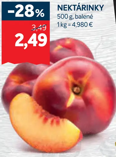 Nektárinky balené
