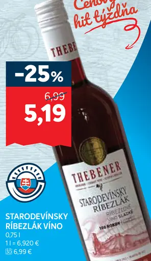 Thebener ríbezľové víno