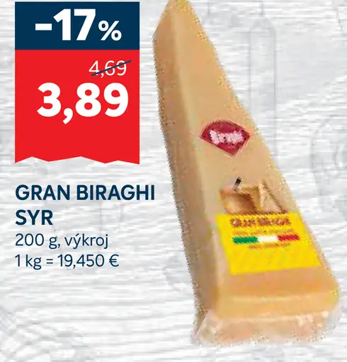 Gran Biraghi syr tvrdý
