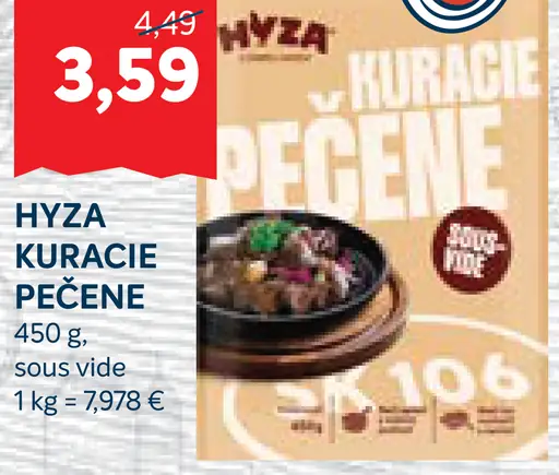 Hyza kuracie pečené sous-vide