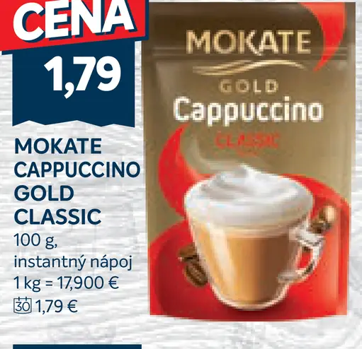 Mokate Gold Cappuccino Classic instantný nápoj