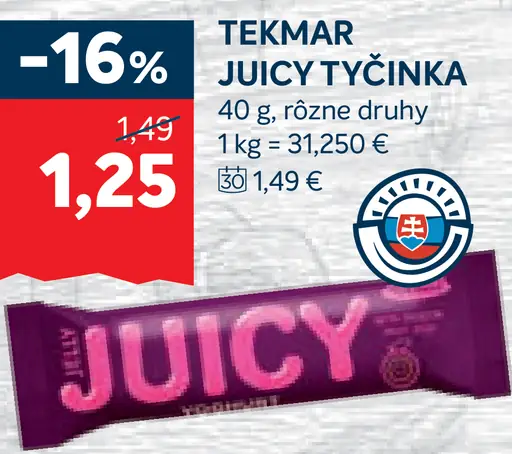 Tekmar Juicy tyčinka
