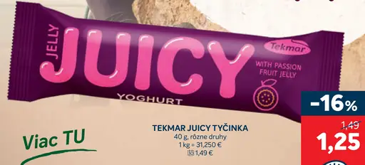 Tekmar Juicy tyčinka yoghurt
