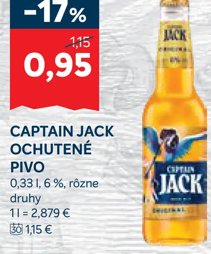 Captain Jack pivo plechovka