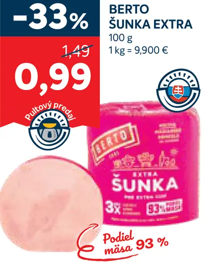Berto šunka extra